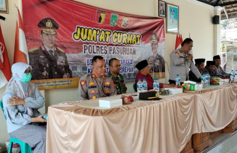 Polres Pasuruan Gelar Jum’at Curhat Bersama Warga Pasrepan