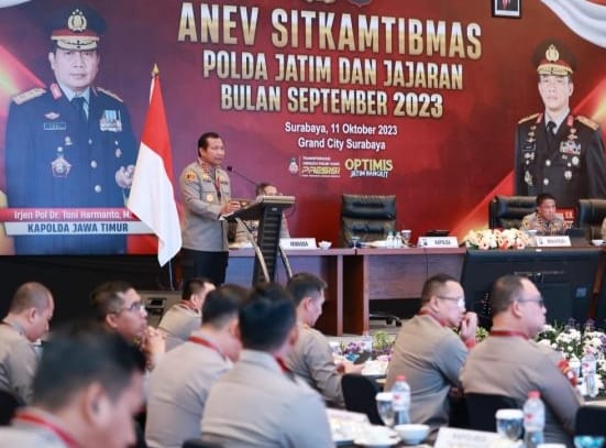 Kapolda Jatim Pimpin Anev Sitkamtibmas dan Kesiapan Pemilu 2024