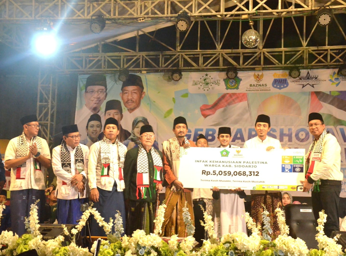 Bupati Sidoarjo Gus Muhdlor Gelar Sholawat dan Galang Bantuan Untuk Palestina Terkumpul Rp. 5 Miliar