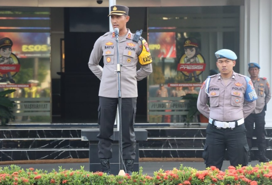 Wujudkan Malam Natal Kondusif, Kapolres Pasuruan Pimpin Apel Kesiapan Pengamanan Natal 2023