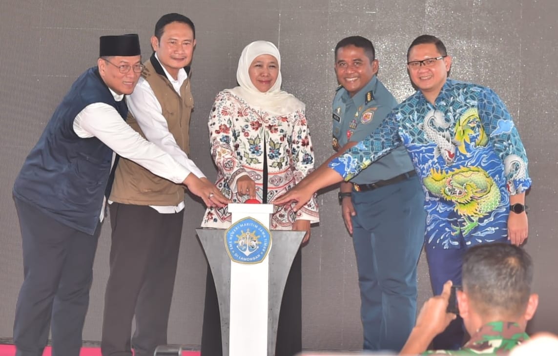 Gubernur Jatim Resmikan Gedung dan Asrama SMKN Maritim di Lamongan