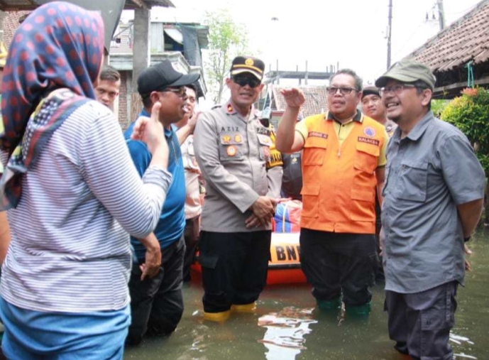 PJ. Bupati Pasuruan Sidak Banjir di Desa Kedungringin Beji