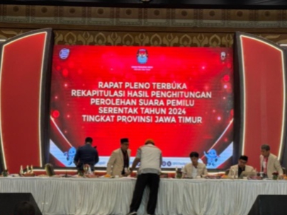 Rekapitulasi Provinsi Usai, Partisipasi Masyarakat Jatim Meningkat 84,5%