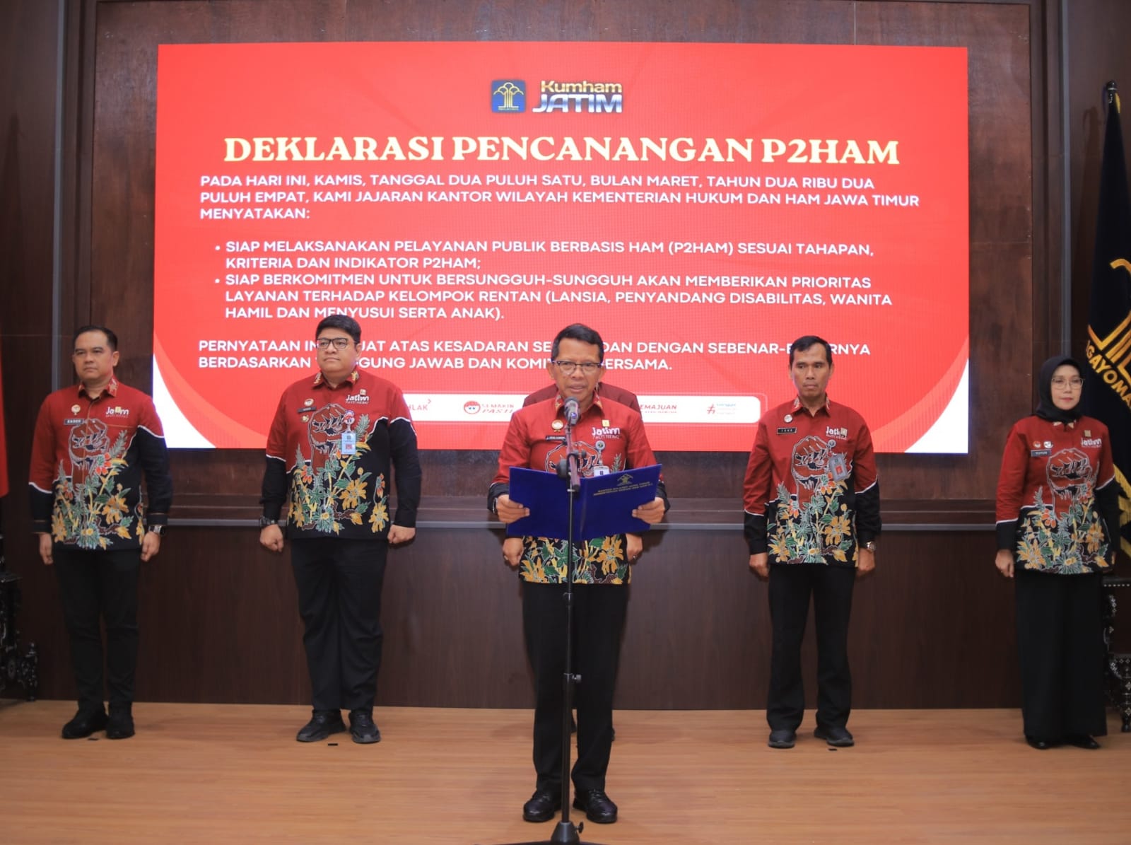 Kemenkumham Jatim Dorong Pemda Ciptakan P2HAM