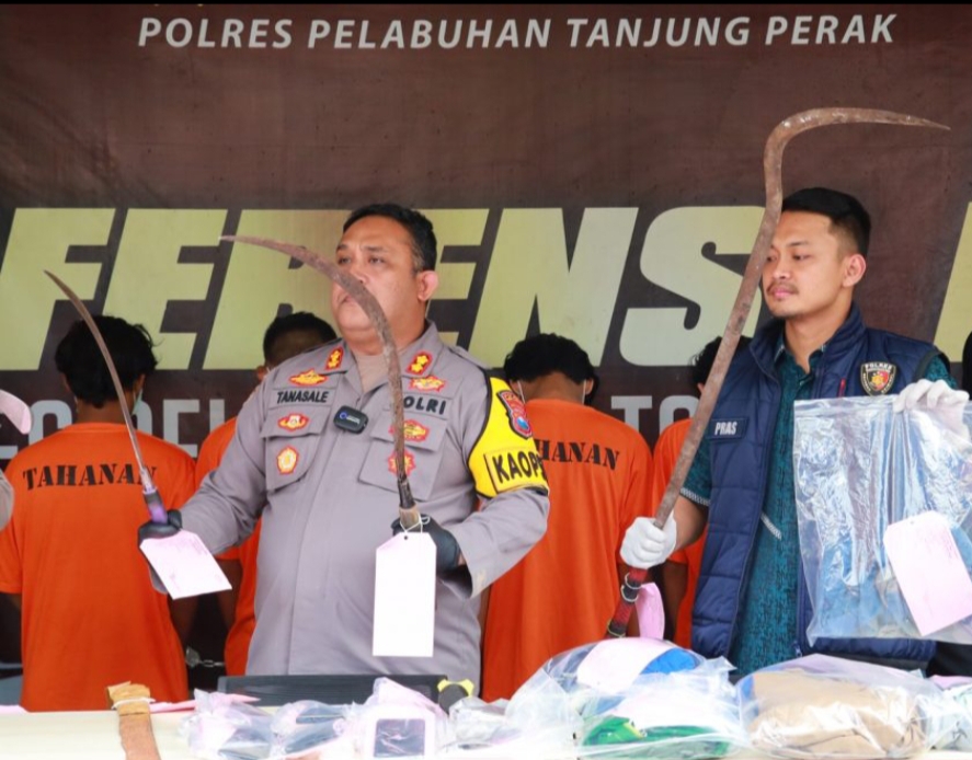 Polres Tanjungperak Amankan 6 Terduga Pengeroyokan Yang Mengakibatkan Korban Meninggal