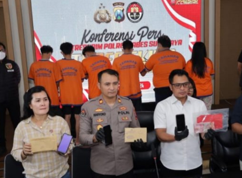 Polrestabes Surabaya Berhasil Ungkap TPPO Dibawah Umur Melalui Aplikasi Michat