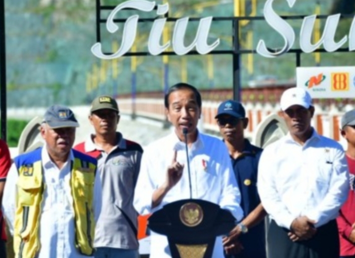 Presiden RI Jokowi Resmikan Bendungan Tiu Suntuk Sumbawa Barat