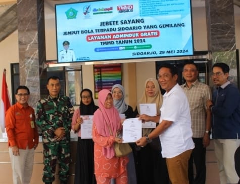 Sosialisasi dan Pelayanan Integrasi Administrasi Penduduk Gratis di Desa Penambangan, Wujud Komitmen TMMD Ke-120 Sidoarjo yang Gemilang