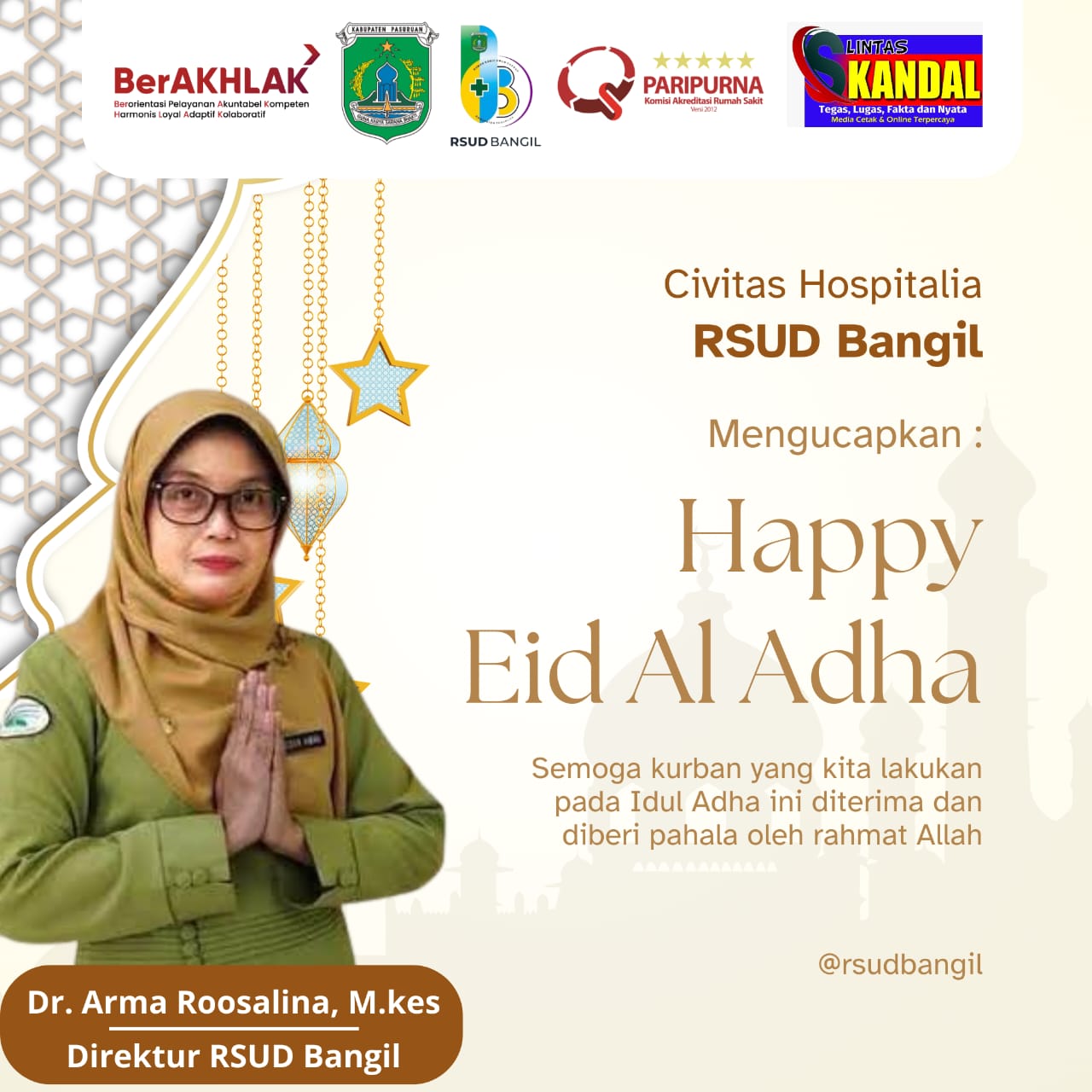 Civitas Hospitalia RSUD Bangil Mengucapkan Selamat Hari Raya Idul  Adha 10 Dzulhijjah