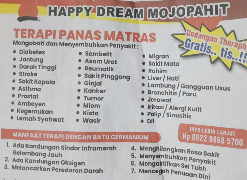 Jangan Lewatkan, Terapi Gratis Happy Dream Mojopahit Hadir di Sidoarjo