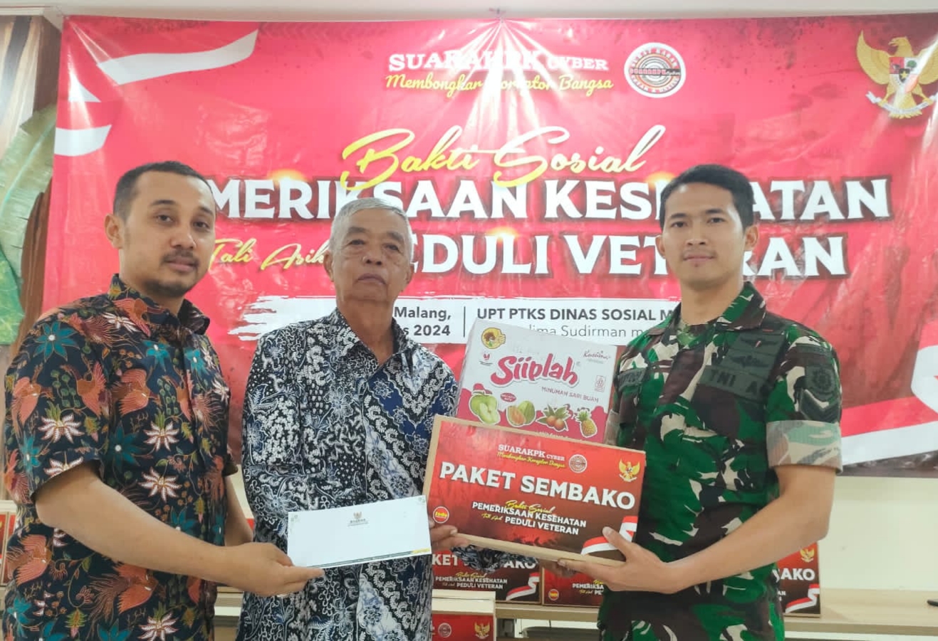 Pimred dan Kabiro Malang Raya Suarakpksyber.com Gelar Baksos Bersama Veteran