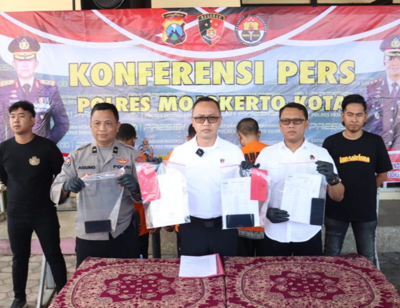 Polres Mojokerto Kota Berhasil Amankan Komplotan Penggelapan Mobil