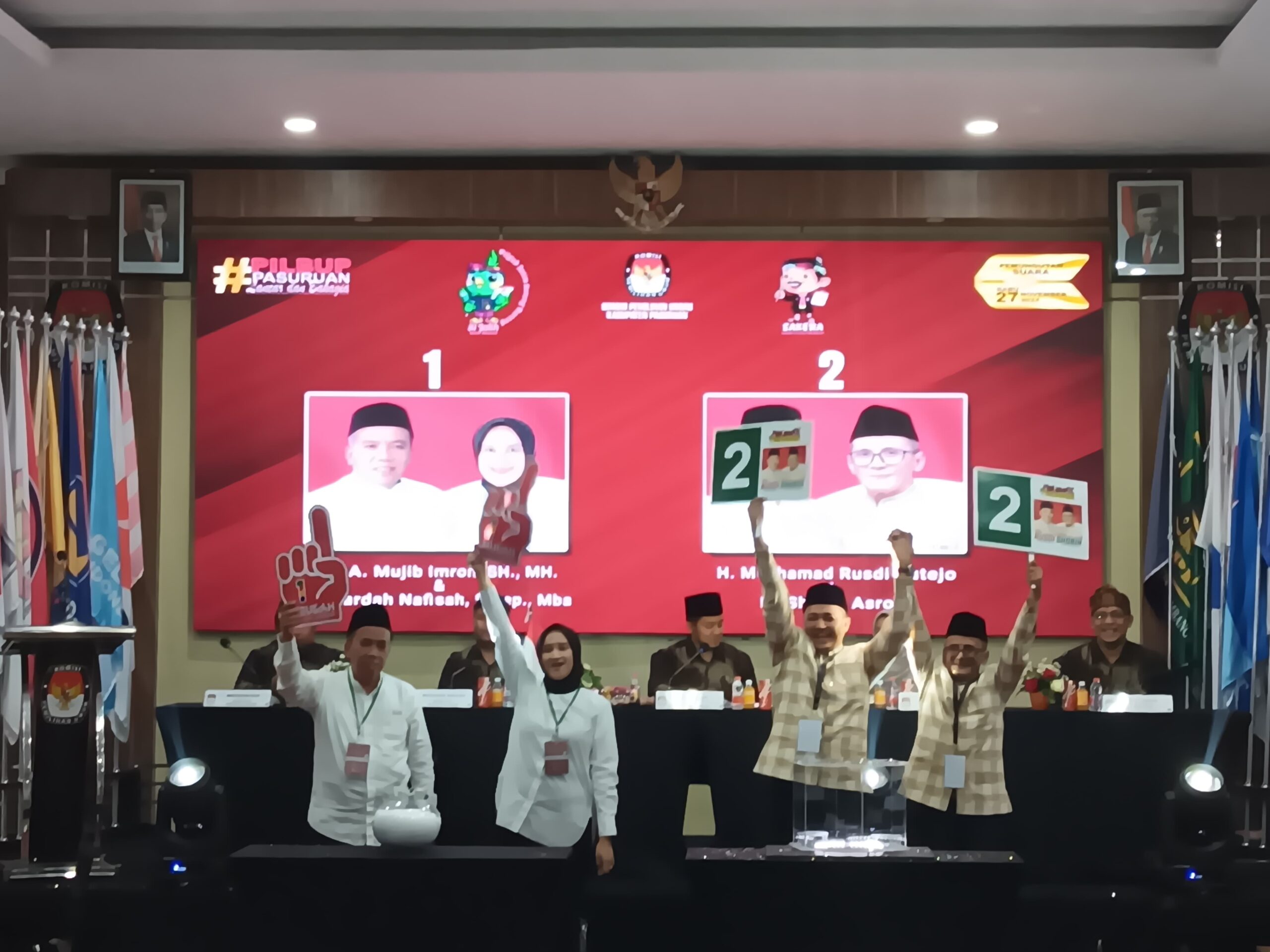 KPU Kabupaten Pasuruan Tetapkan Nomor Urut Cabul dan Cawabup