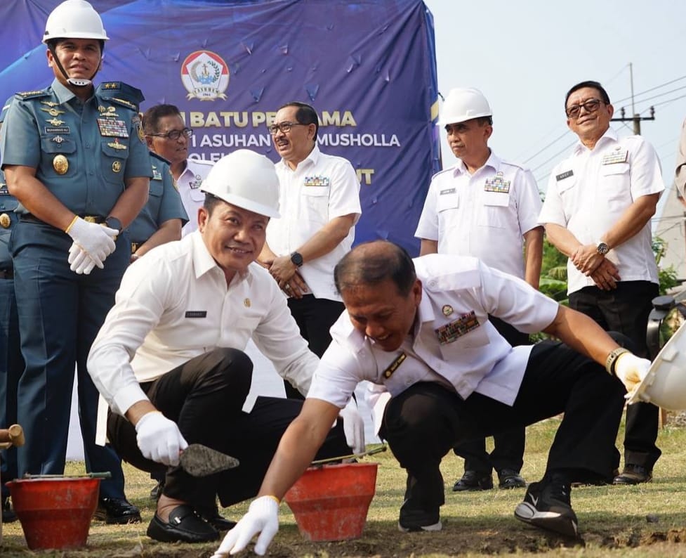 KSAL dan Plt. Bupati Sidoarjo Hadiri Peletakan Batu Pertama Pembangunan Yasbhum 3