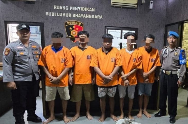 Polisi Berhasil Amankan Komplotan Pencuri Kabel Milik PT. Telkom di Asemrowo Surabaya