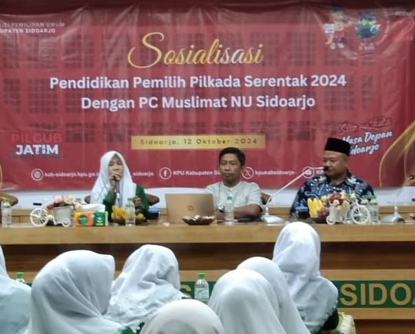 KPU Kabupaten Sidoarjo Gelar Sosialisasi Pilkada 2024 di Aula Kantor PC Muslimat Sidoarjo