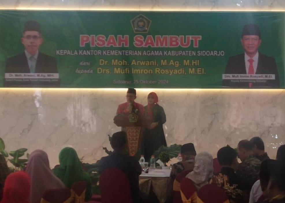 Sertijab Kepala Kemenag Kabupaten Sidoarjo dari M. Arwani ke Mufi Imron Berlangsung Khidmat