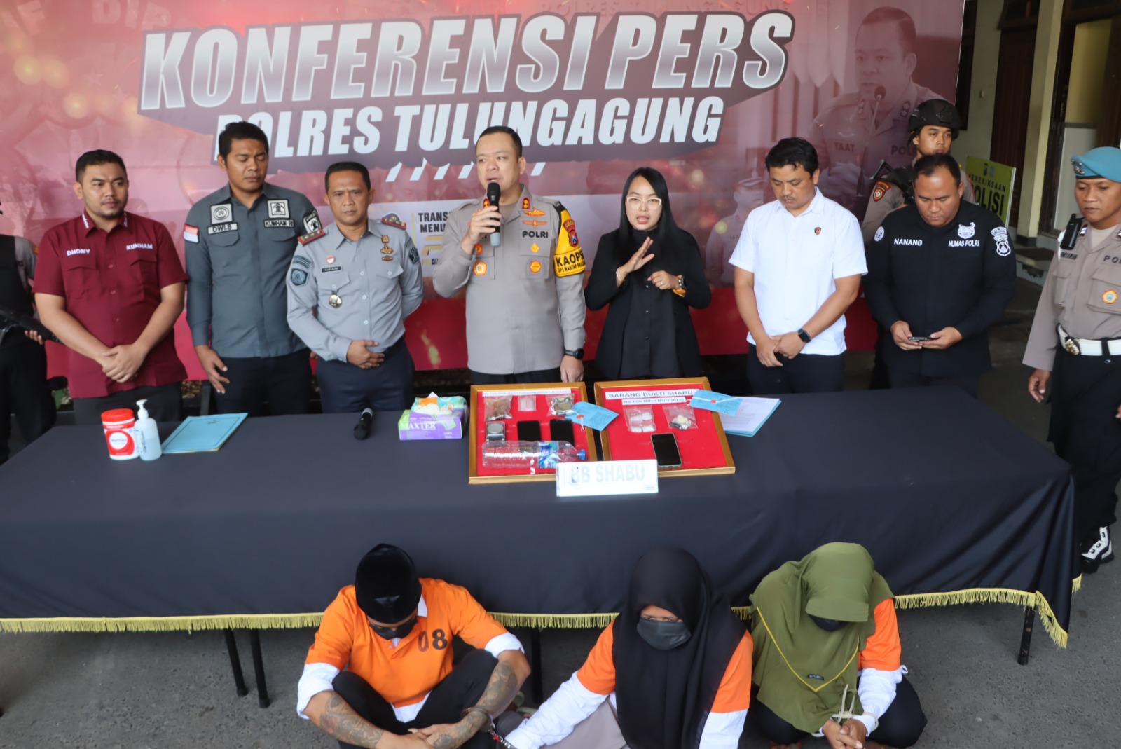 Kolaborasi Polres Tulungagung Bersama Lapas Berhasil Amankan 3 Tersangka Pengedar Narkoba